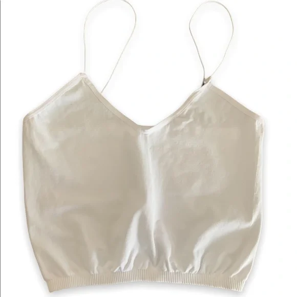 ✨New Free People Intimately Skinny Strap Seamless Brami in White - M/L - Picture 4 of 10
